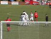 Jonesie gets smothered after Hastings goal (Click to enlarge)