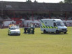 Shane Mott is taken away by the ambulance (Click to enlarge)